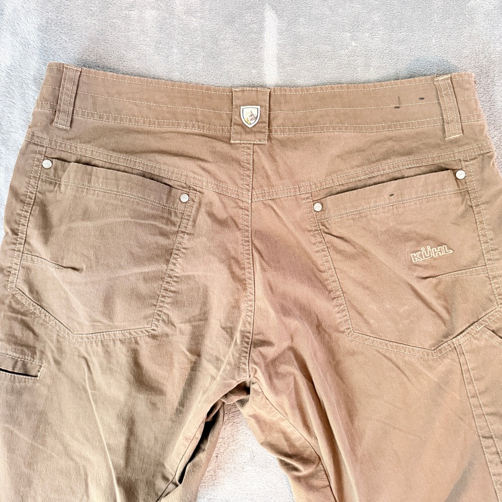 KUHL Men 35x32 Brown Lightweight Renegade Vented Hiking Work Pants Utility Gorp - Picture 8 of 11